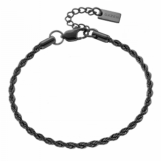 Oxzen ανδρικό βραχιόλι ατσάλινο minimal Twisty chain 3 mm