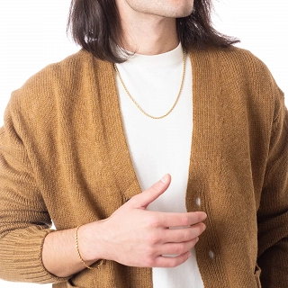 Oxzen ανδρικό βραχιόλι ατσάλινο minimal Twisty chain 3 mm