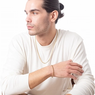 Oxzen ανδρικό βραχιόλι ατσάλινο minimal Box chain 2.5 mm