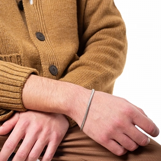 Oxzen ανδρικό βραχιόλι ατσάλινο minimal Snake chain 4 mm