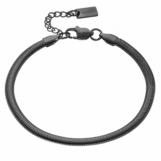 Oxzen ανδρικό βραχιόλι ατσάλινο minimal Snake chain 4 mm