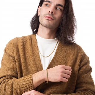 Oxzen ανδρικό βραχιόλι ατσάλινο minimal Snake chain 4 mm