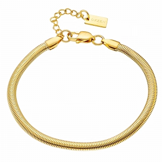 Oxzen ανδρικό βραχιόλι ατσάλινο minimal Snake chain 4 mm