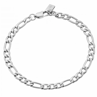 Oxzen ανδρικό βραχιόλι ατσάλινο Figaro chain 5.5 mm