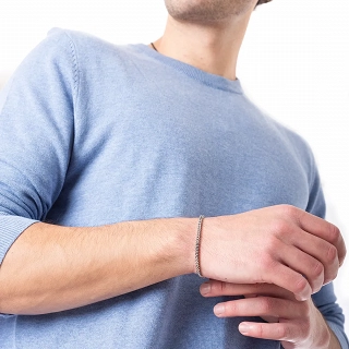 Oxzen ανδρικό βραχιόλι από ανοξείδωτο ατσάλι αλυσίδα 3 mm