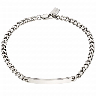 Oxzen ανδρικό βραχιόλι από ανοξείδωτο ατσάλι ταυτότητα Unisex 4 mm