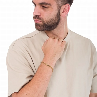 Oxzen ανδρικό βραχιόλι από ανοξείδωτο ατσάλι ταυτότητα Unisex 4 mm