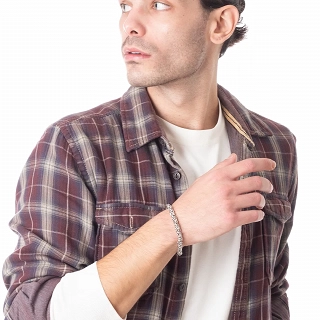 Oxzen ανδρικό βραχιόλι από ανοξείδωτο ατσάλι 6mm με ιδιαίτερη πλέξη