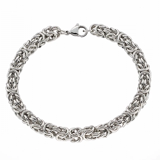 Oxzen ανδρικό βραχιόλι από ανοξείδωτο ατσάλι 6mm με ιδιαίτερη πλέξη