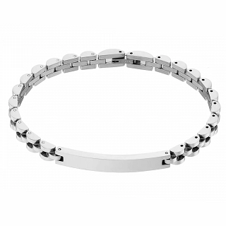 Oxzen ανδρικό βραχιόλι ατσάλινο, ταυτότητα 6mm