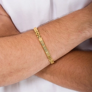 Oxzen ανδρικό βραχιόλι ατσάλινο, ταυτότητα 6mm με ένα λευκό ζιργκόν