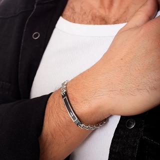 Oxzen ανδρικό βραχιόλι από ανοξείδωτο ατσάλινο με άγκυρα