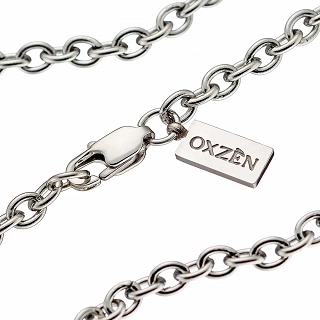 Oxzen ανδρική αλυσίδα ατσάλινη 4mm