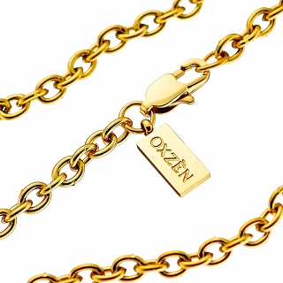 Oxzen ανδρική αλυσίδα ατσάλινη 4mm