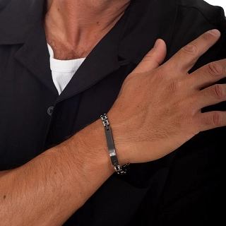 Oxzen ατσάλινο ανδρικό βραχιόλι ταυτότητα