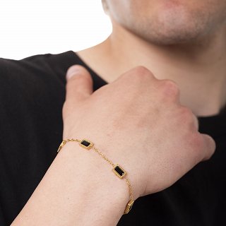 Oxzen ατσάλινο βραχιόλι με ζιργκόν