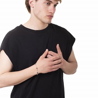 Oxzen ατσάλινο βραχιόλι με ζιργκόν