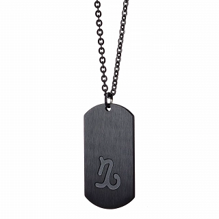 Oxzen κολιέ Unisex Zodiac ατσάλινο ματ ζώδιο Αιγόκερως (Capricorn)