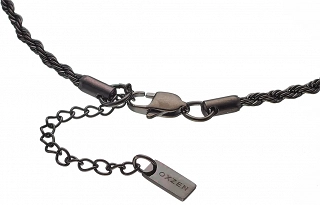 Oxzen ανδρική αλυσίδα λαιμού από ανοξείδωτο ατσάλι Twisty chain 3 mm