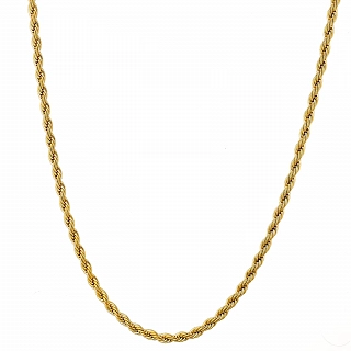 Oxzen ανδρική αλυσίδα λαιμού από ανοξείδωτο ατσάλι Twisty chain 3 mm