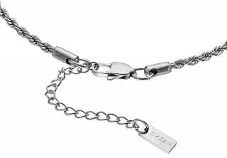 Oxzen ανδρική αλυσίδα λαιμού από ανοξείδωτο ατσάλι Twisty chain 3 mm
