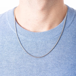 Oxzen ανδρική αλυσίδα λαιμού από ανοξείδωτο ατσάλι Box chain 2 mm