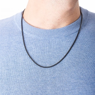 Oxzen ανδρική αλυσίδα λαιμού από ανοξείδωτο ατσάλι Box chain 2 mm