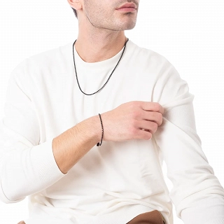 Oxzen ανδρική αλυσίδα λαιμού από ανοξείδωτο ατσάλι Box chain 2.5 mm