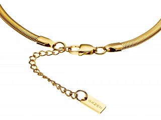 Oxzen ανδρική αλυσίδα λαιμού από ανοξείδωτο ατσάλι Snake chain 4 mm