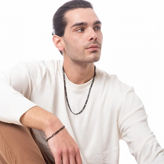 Oxzen ανδρική αλυσίδα λαιμού από ανοξείδωτο ατσάλι Figaro chain 5.5 mm