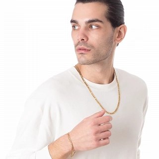 Oxzen ανδρική αλυσίδα λαιμού από ανοξείδωτο ατσάλι Figaro chain 5.5 mm