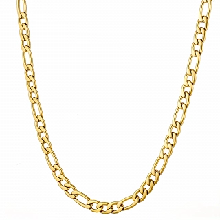 Oxzen ανδρική αλυσίδα λαιμού από ανοξείδωτο ατσάλι Figaro chain 5.5 mm