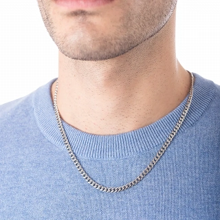Oxzen ανδρική αλυσίδα λαιμού από ανοξείδωτο ατσάλι Gourmet chain 4 mm