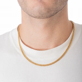 Oxzen ανδρική αλυσίδα λαιμού από ανοξείδωτο ατσάλι Gourmet chain 4 mm