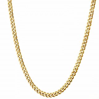 Oxzen ανδρική αλυσίδα λαιμού από ανοξείδωτο ατσάλι Gourmet chain 4 mm