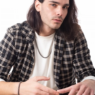 Oxzen ανδρική αλυσίδα από ανοξείδωτο ατσάλι στρογγυλή 5mm γκρί αντικέ