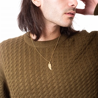 Oxzen ανδρικό κολιέ από ανοξείδωτο ατσάλι φτερό