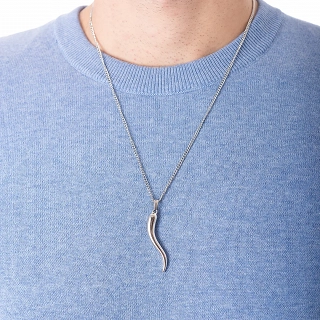 Oxzen ανδρικό κολιέ από ανοξείδωτο ατσάλι κέρατο