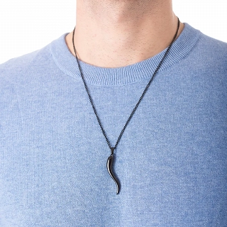 Oxzen ανδρικό κολιέ από ανοξείδωτο ατσάλι κέρατο