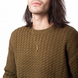 Oxzen ανδρικό κολιέ από ανοξείδωτο ατσάλι κέρατο