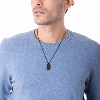 Oxzen ανδρικό κολιέ από ανοξείδωτο ατσάλι ταυτότητα