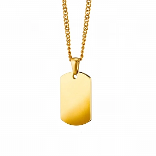 Oxzen ανδρικό κολιέ από ανοξείδωτο ατσάλι ταυτότητα