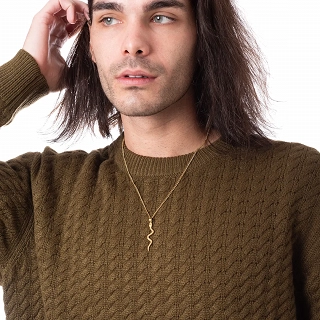 Oxzen ανδρικό κολιέ από ανοξείδωτο ατσάλι φίδι