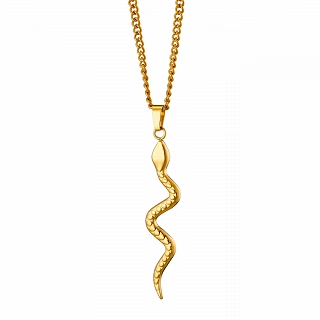 Oxzen ανδρικό κολιέ από ανοξείδωτο ατσάλι φίδι