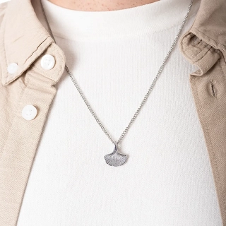 Oxzen ανδρικό κολιέ από ανοξείδωτο ατσάλι ουρά φάλαινας