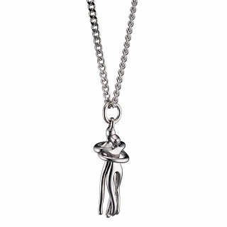 Oxzen κολιέ Unisex από ανοξείδωτο ατσάλι ζευγάρι αγκαλιά