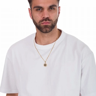 Oxzen ανδρικό κολιέ από ανοξείδωτο ατσάλι λιοντάρι