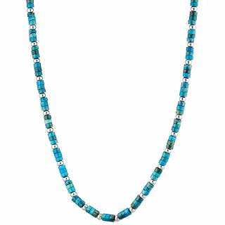 Oxzen Unisex κολιέ από ανοξείδωτο ατσάλι με ορυκτές πέτρες