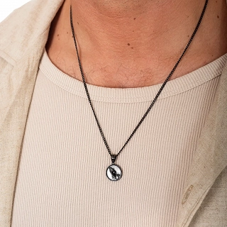 Oxzen κολιέ Unisex ατσάλινο prayer