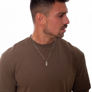 Oxzen κολιέ Unisex ατσάλινο αρκουδάκι